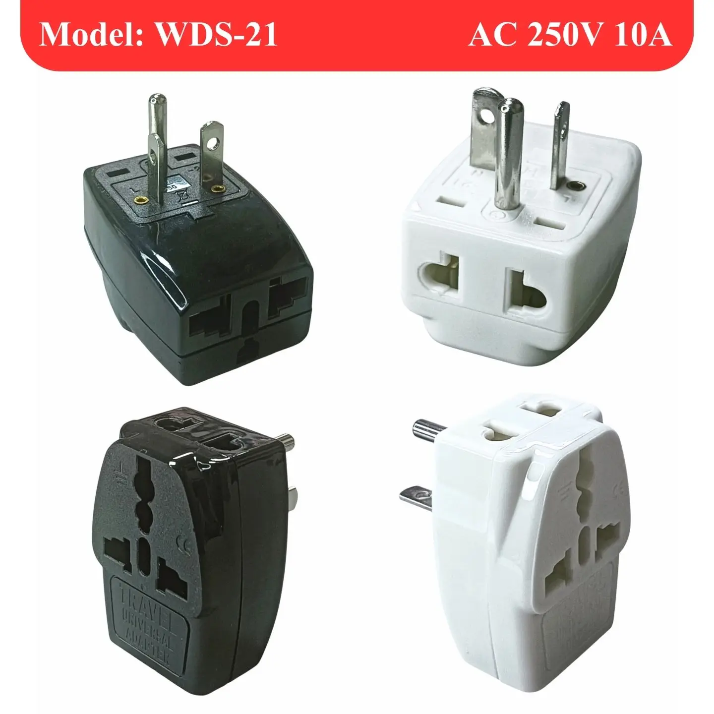 Universal Plug Adapter For NEMA 6-20P Socket - AC 208/220/230/240V