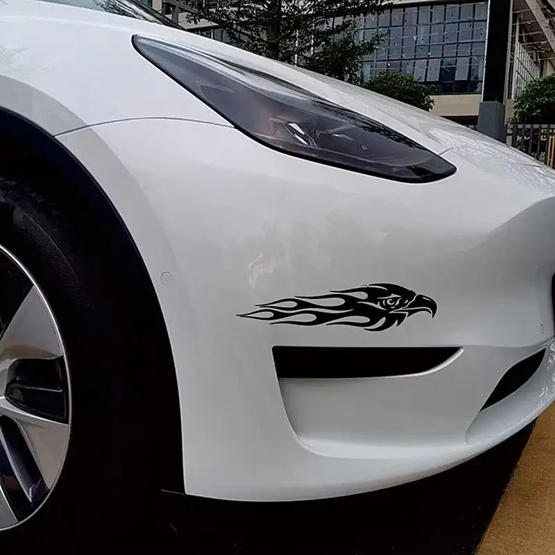 

Мотоциклетная наклейка с орлом, 2 шт., мотоциклетные наклейки, наклейка с языком пламени, наклейка для грузовика