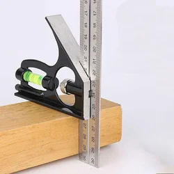 Horizontal movable stainless steel mobile combination angle ruler civil engineering measurement tool 300MM adjustable ruler