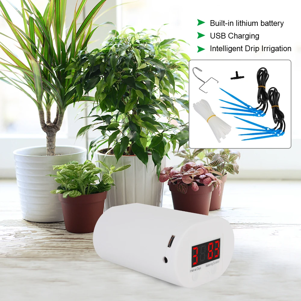 

Outdoor Flower Plant Home Sprinkler Automatic Watering Pump Controller 8/4/2 Head Drip Irrigation Device Pump Timer System