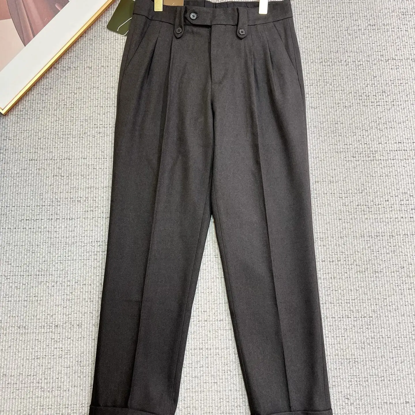 

Italian LP solid color straight men's casual pants