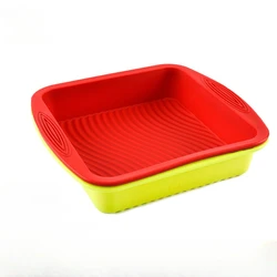 1pc Silicone Square Non-Stick Square Cake Pan for DIY Baking with Silicone Mold