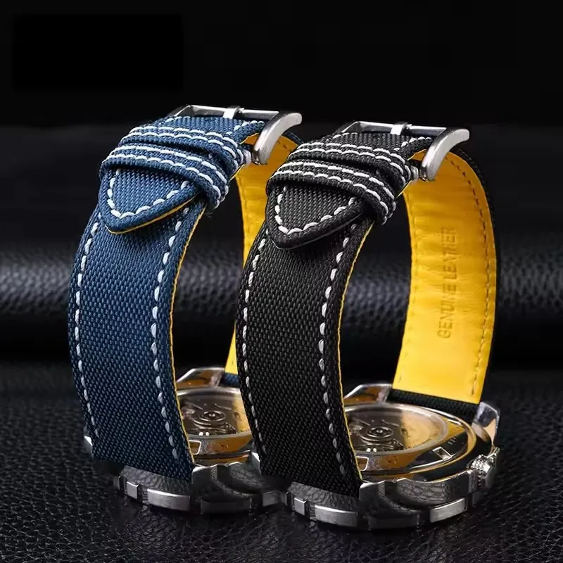 Watch Band For Breitling Avenger deep dive sea wolf yellow wolf Nylon high quality watch strap super Ocean bottom belt 22mm
