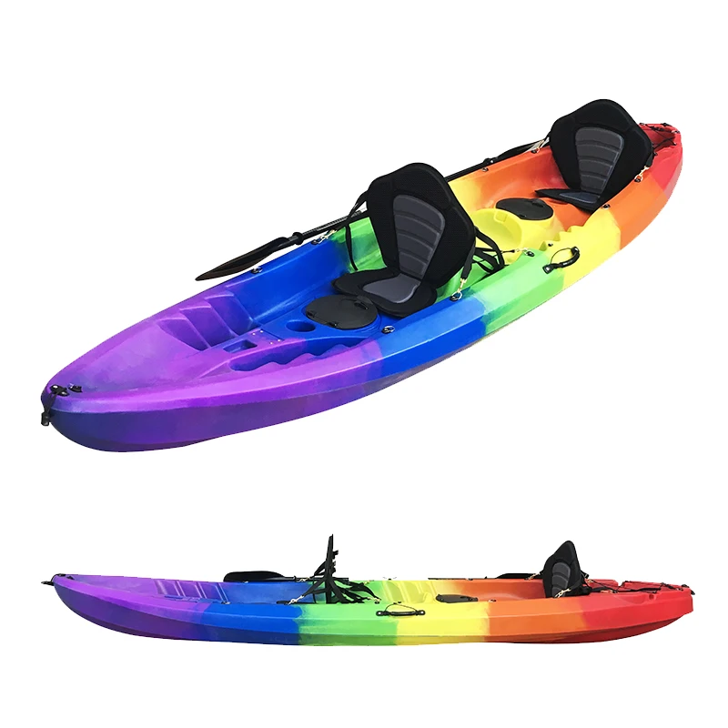 12ft tandem kayak 2 persons Seater sit on top seat kayak with double paddle fishing kayak for sale