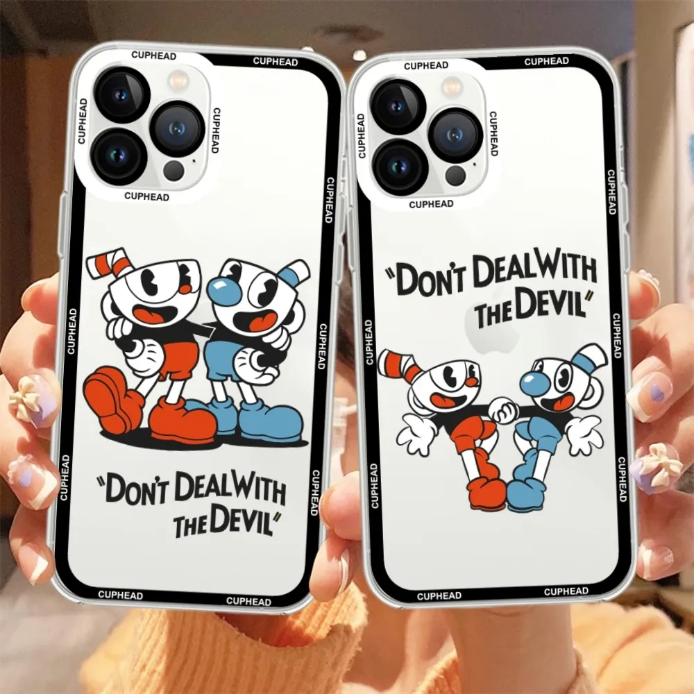 

Cartoon Cuphead Phone Case For iPhone 15 13 14 12 11 Pro Max X XR XS Max