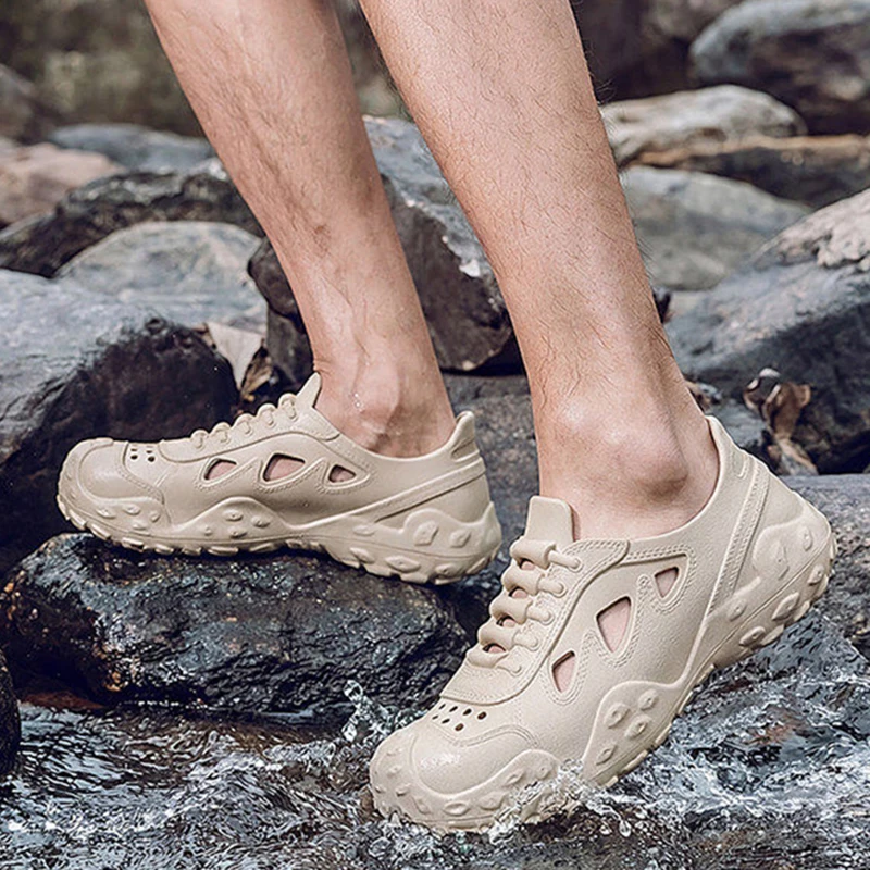 

Breathable Hollow Out Waterproof EVA Sneakers Men Summer 2026 Cool Non Slip Thick Bottom Water Shoes Man's Outdoor Sports Clogs
