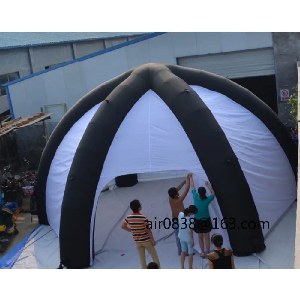 Tienda de araña inflable cubierta portátil con paneles laterales, refugio de cúpula de aire de 6 patas, dosel para eventos para promoción al aire libre