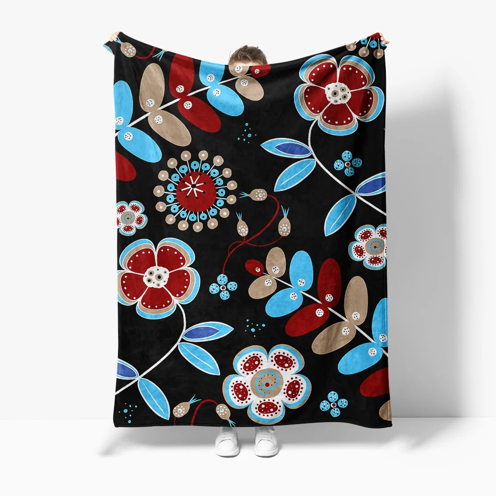 

Флисовое одеяло с милым цветочным узором, детское одеяло для маленьких девочек и мальчиков, кровать, диван, декоративное мягкое теплое одеяло