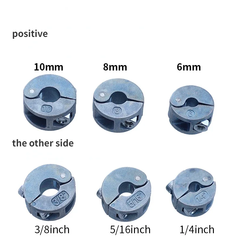 4Pcs Drill Limiter Depth Stop Collars Adjustable Ring Positioner Small Wrench Drill Set 6/8/10mm  Woodworking Drilling Tools