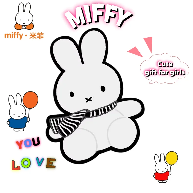 Niedliches Miffy-Mauspad, kreativer Cartoon-Kawaii-Druck, Schreibtischunterlage für Computer-Tastatur, rutschfeste Schreibtischunterlage, tragbar und praktisch, Geschenk für Mädchen