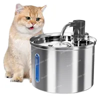 Newpet Stainless Steel Cat Water Fountain Automatic Cat Drinker Drinking Fountain For Cats Dogs Pet Water Dispenser Accessories