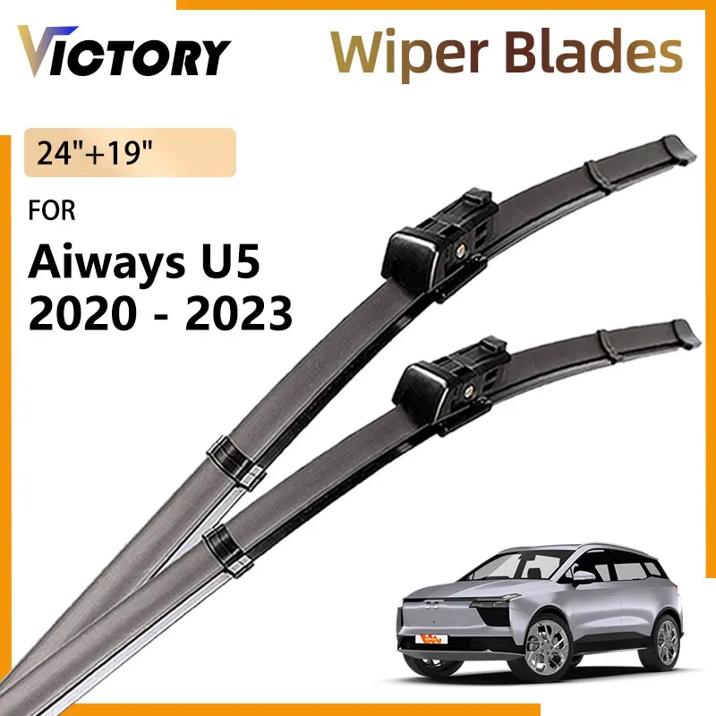 

Car Front Wiper Blade For Aiways U5 2020 2021 2022 2023 Accessories Natural Rubber Windshield Windscreen Window Brushes 24"+19"