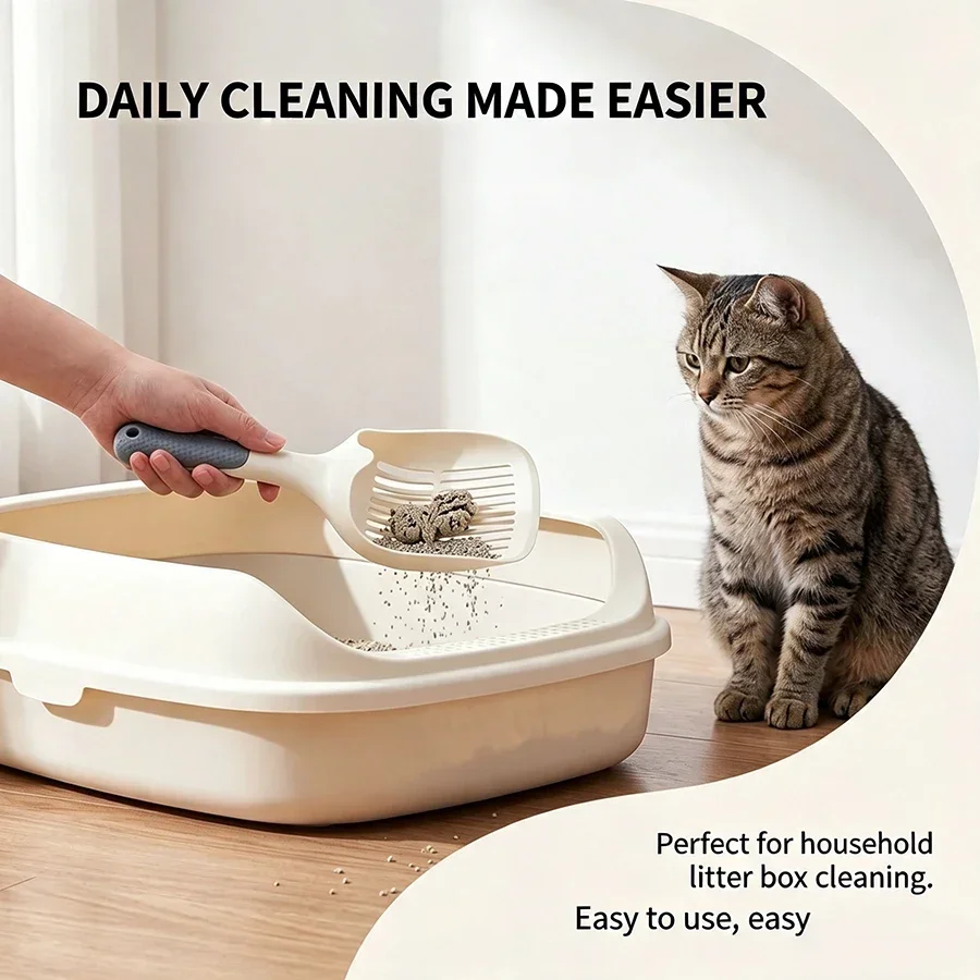 Dual‑Size Hole Cat Litter Scoop, Large‑Capacity Pet Poop Sifter Shovel, Heavy‑Duty Cleaning Tool for Tofu & Clumping Litter