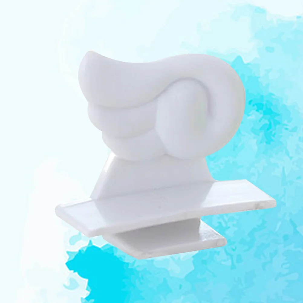 

5pcs Toilet Seat Lifter Wing Shape White One-Finger Lift Design Sanitary Lid Opener For Kids Elderly Family Use Avoid Touching