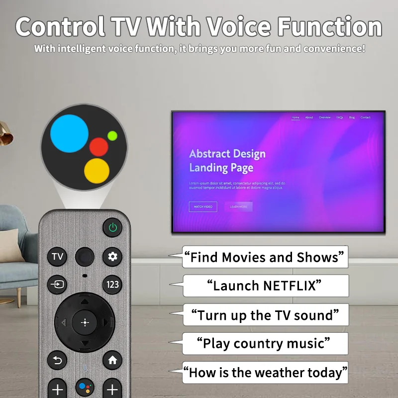 RMF-TX900U For Sony Voice Remote Control Replacement With Netflix Prime video Buttons, For Sony TV XR-77A80K XR-77A83K XR-77A84K