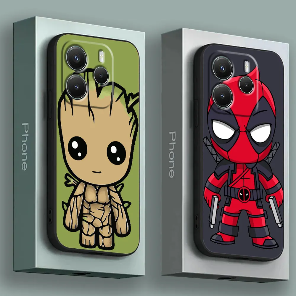 

Marvels-Avengers Case For Xiaomi Redmi Note 15 14 13 12 11 10 Pro Plus Ironmans Groots Cover For Redmi 15C 15 14C 13C Phone Case