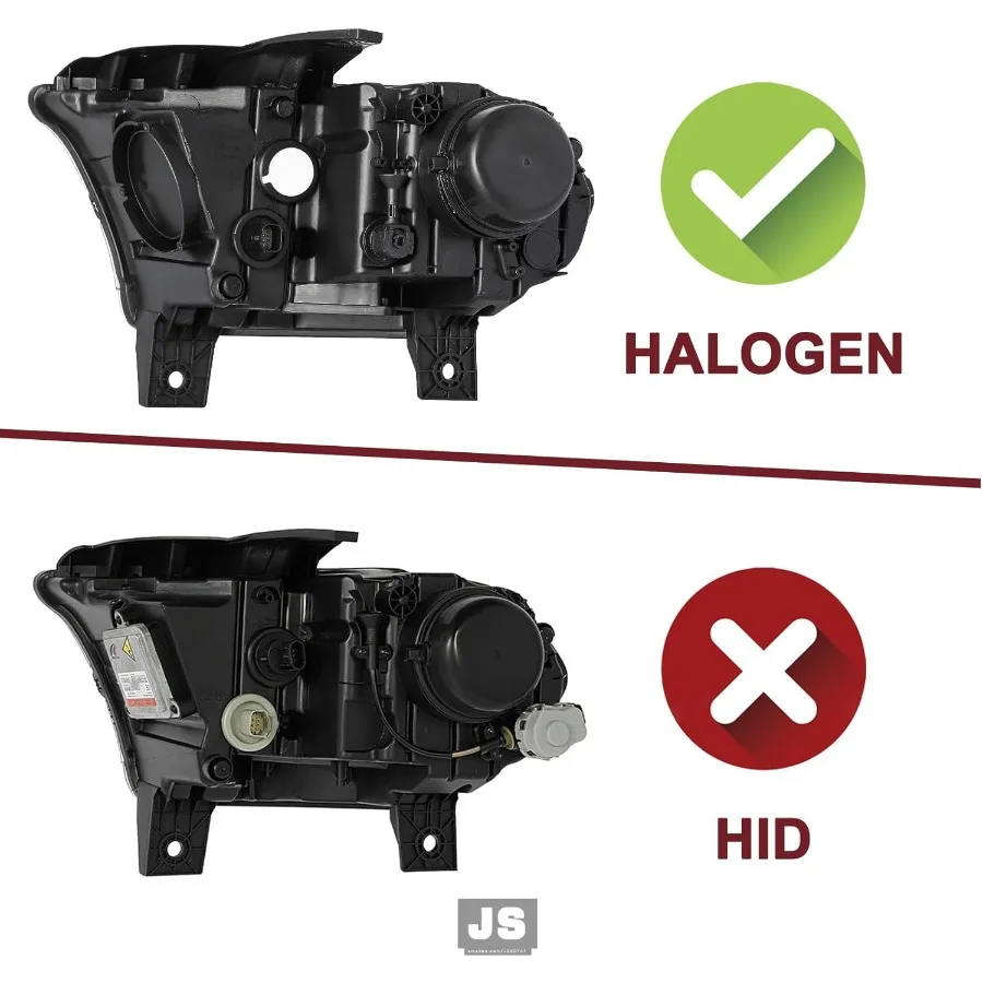 헤드라이트 어셈블리 [LED DRL 포함] 2014-2020 닷지 듀랑고 공장 할로겐 모델 헤드램프 교체용 운전석 및 조수석