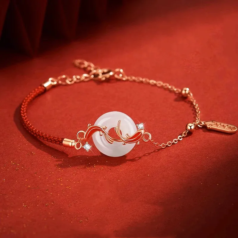 Mode Einfache Glück Knoten Rot Seil Armbänder für Frauen Männer Handgemachte String Einstellbare Armband Freundschaft Amulett Schmuck Geschenk