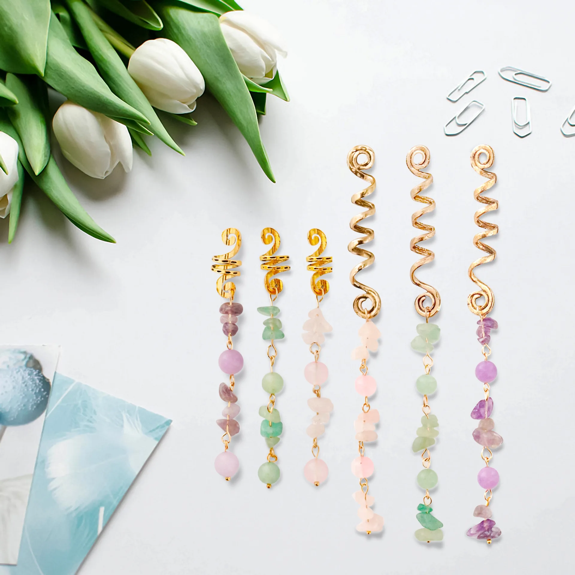 DIY Alloy Dreadlock Spring Pendant Large Hair Charm for Braid Extension High Quality Non Tangle Rustproof for Home Styling