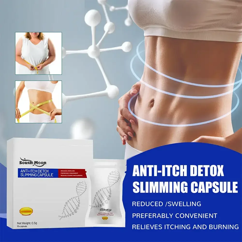 10Pcs Anti-itch Detox Slimming Capsule Fat Burning Anti-cellulite Loss Weight Tighten Firming Arms Belly Weight Without Rebound