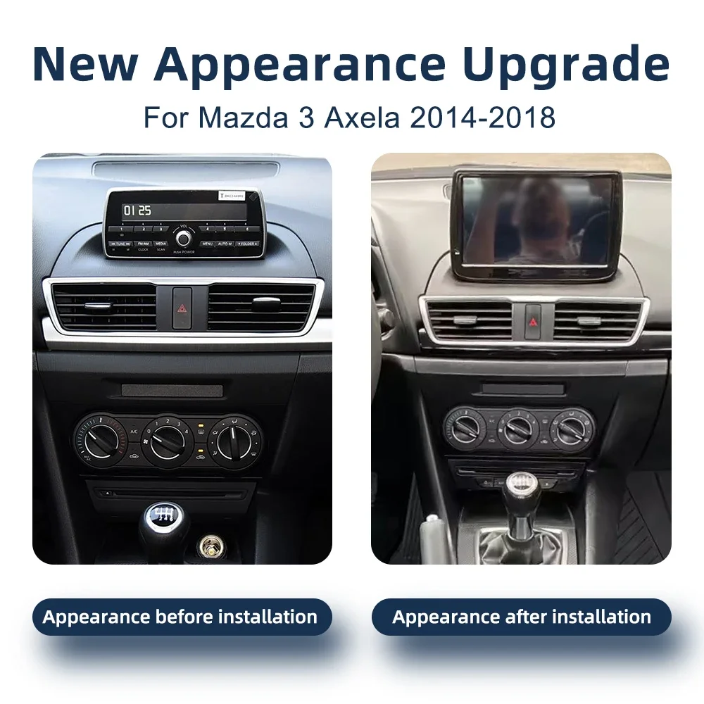 Android 14.0 Car Radio for Mazda 3 Axela 2014-2018 CarPlay 4G WiFi GPS Navigation Bluetooth DSP RDS Stereo Car Multimedia Player