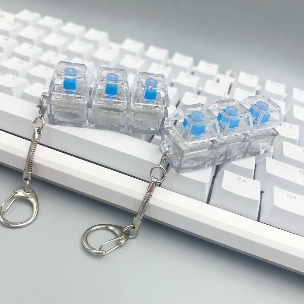 Tactile Mechanical Keycap Stress Relief Toy Portable Switch Tester Keychain Sensory Pocket Clicker For Office Desk Relaxation