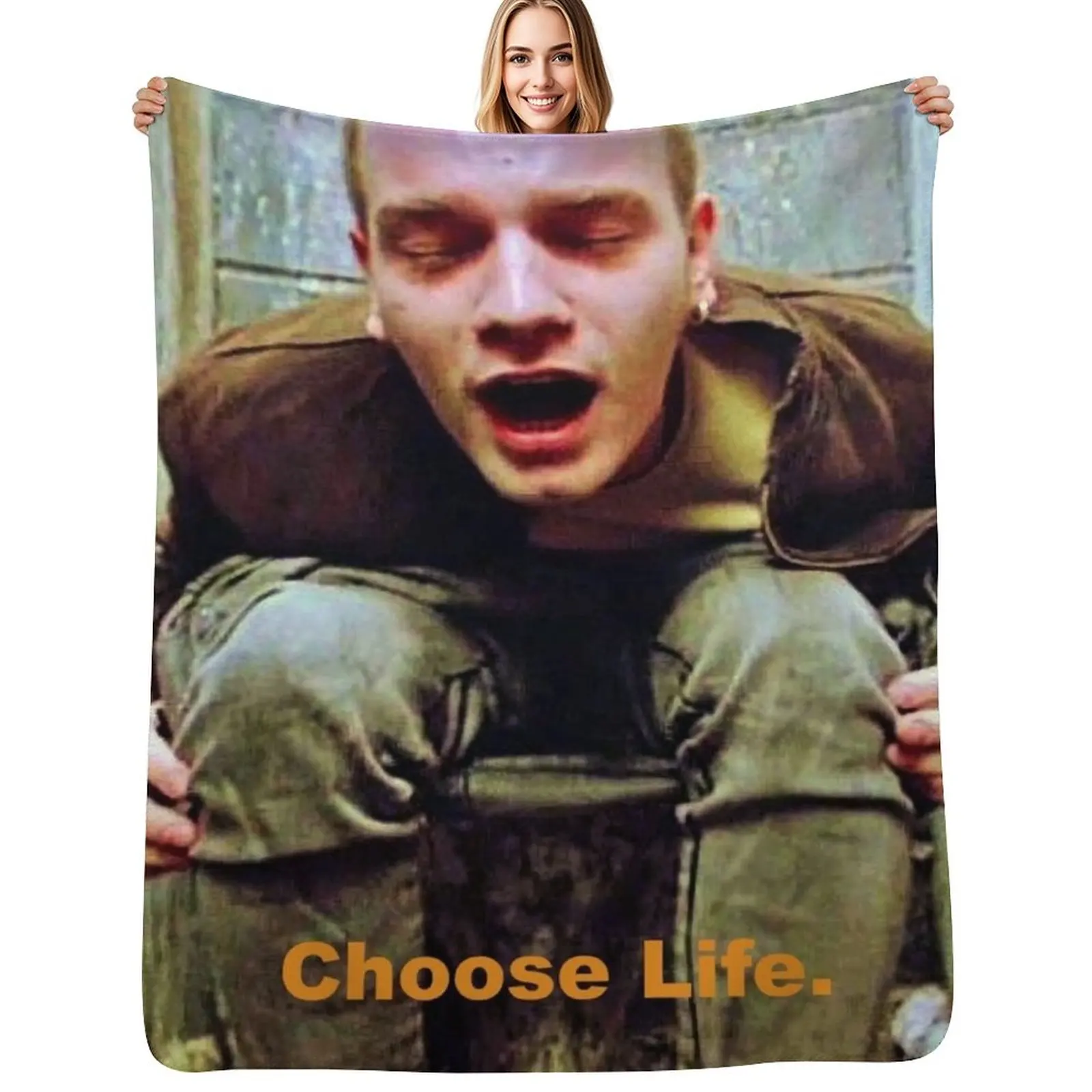 Trainspotting Throw Blanket Travel Size Cozy Blanket for Plane Train