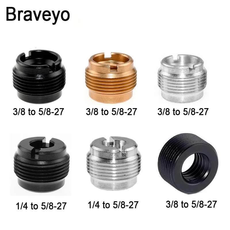 

Microphone Conversion Screw Nut 5/8-27 to 1/4 3/8 Inch Mic Stand Mount Screw Holder Adapter Aluminum Alloy Screw