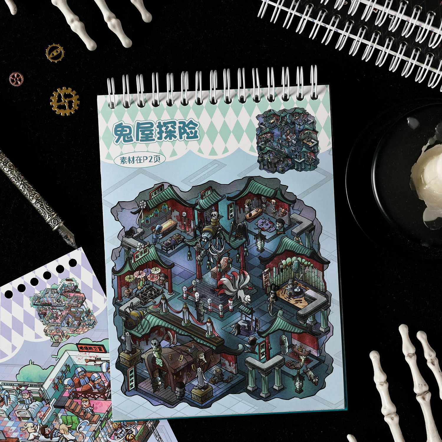 20in1 Sims 2.0 سلسلة Kawaii ثلاثية الأبعاد الكرتون مشهد مصغر ملصقات كتاب DIY بها بنفسك اليدوية التراص سجل القصاصات ملصقات هدايا الأطفال