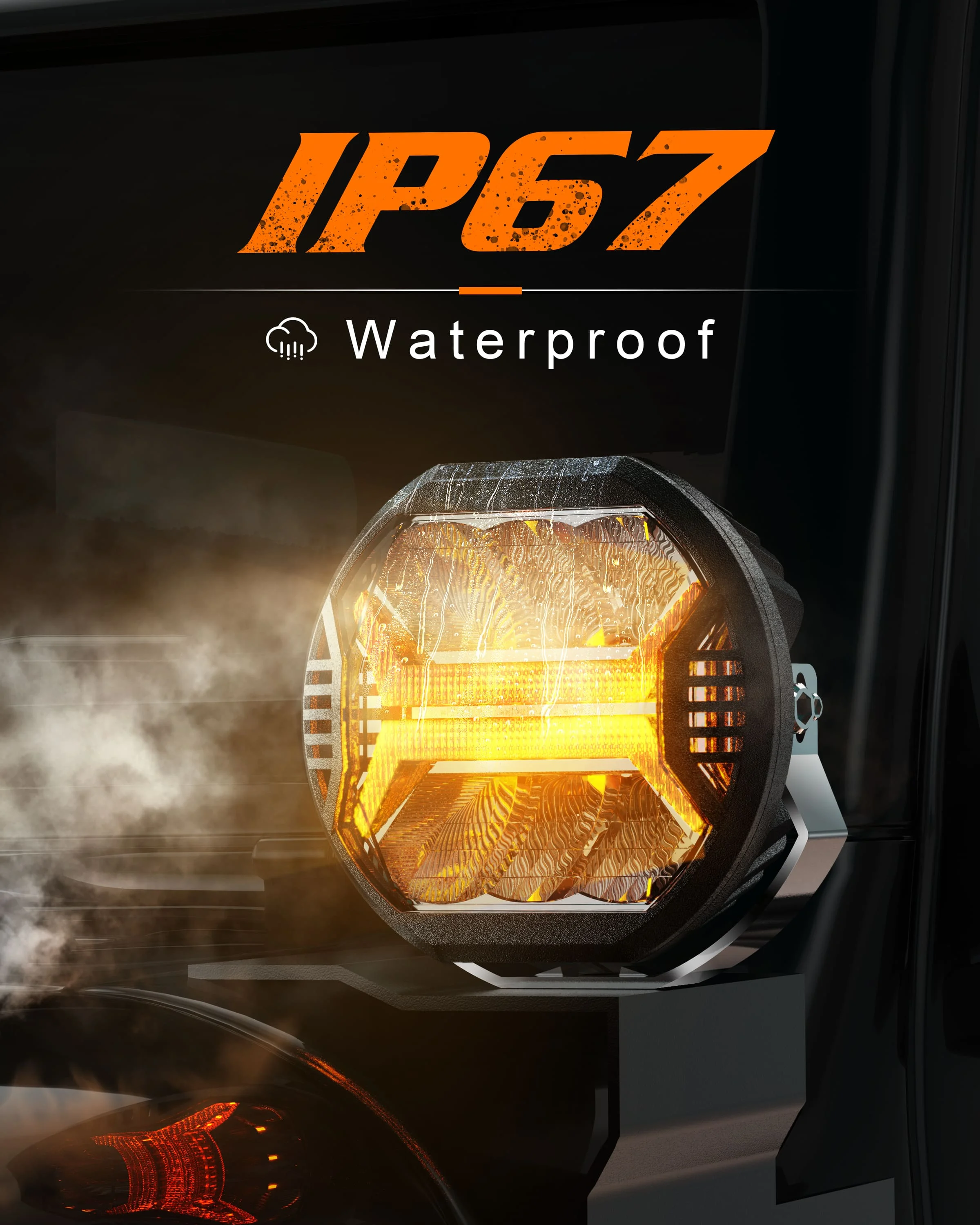 1 Uds. Luz Led de trabajo para coche de 5,75/4 pulgadas E-mark ámbar DRL foco de luz de conducción para Jeep Lada todoterreno camión 4x4 UTV SUV motocicleta