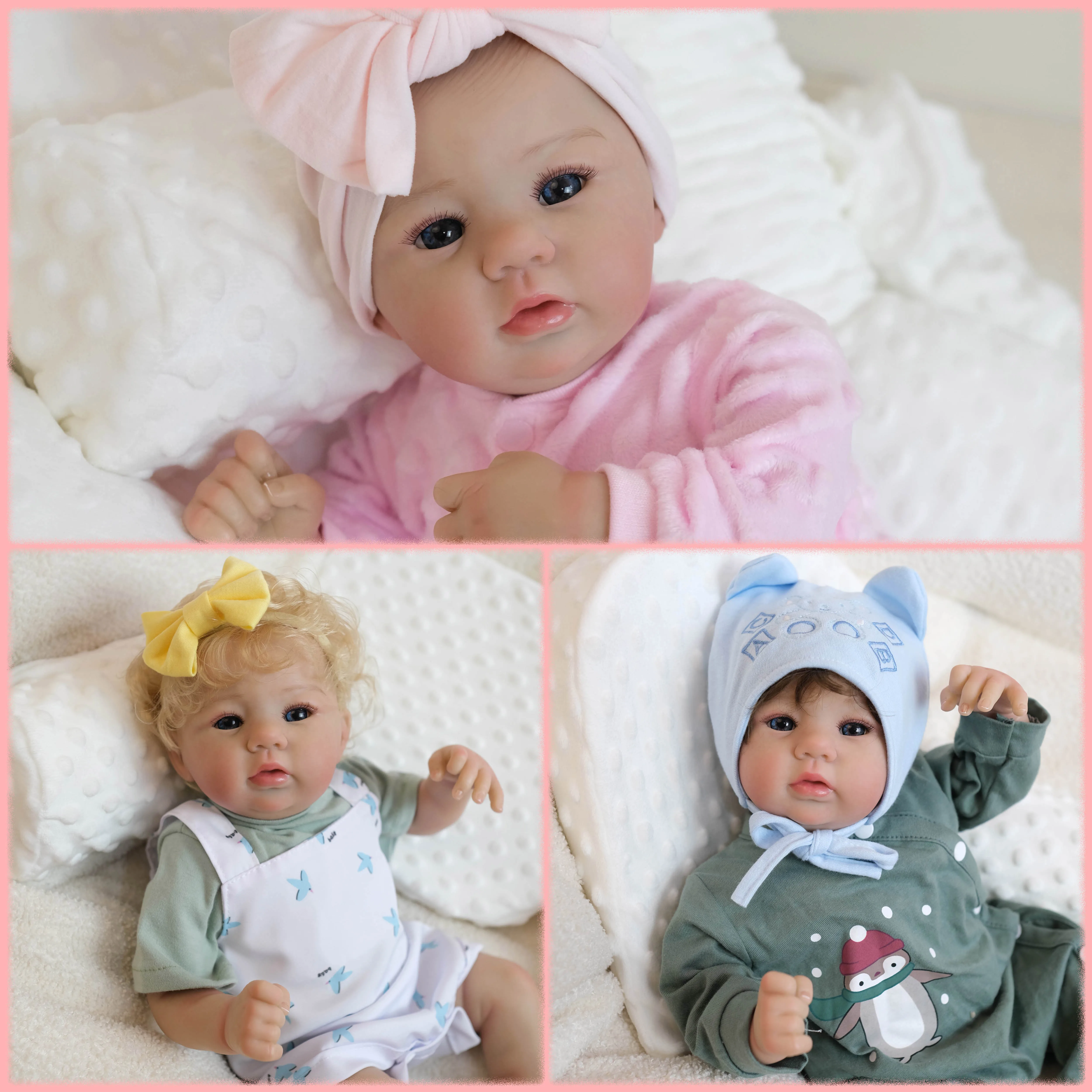 

18inch Abigail Soft Cloth Body Cuddly Lifelike Reborn Baby Doll Multiple Layers Painting 3D Skin Visible Veins High Quality Gift