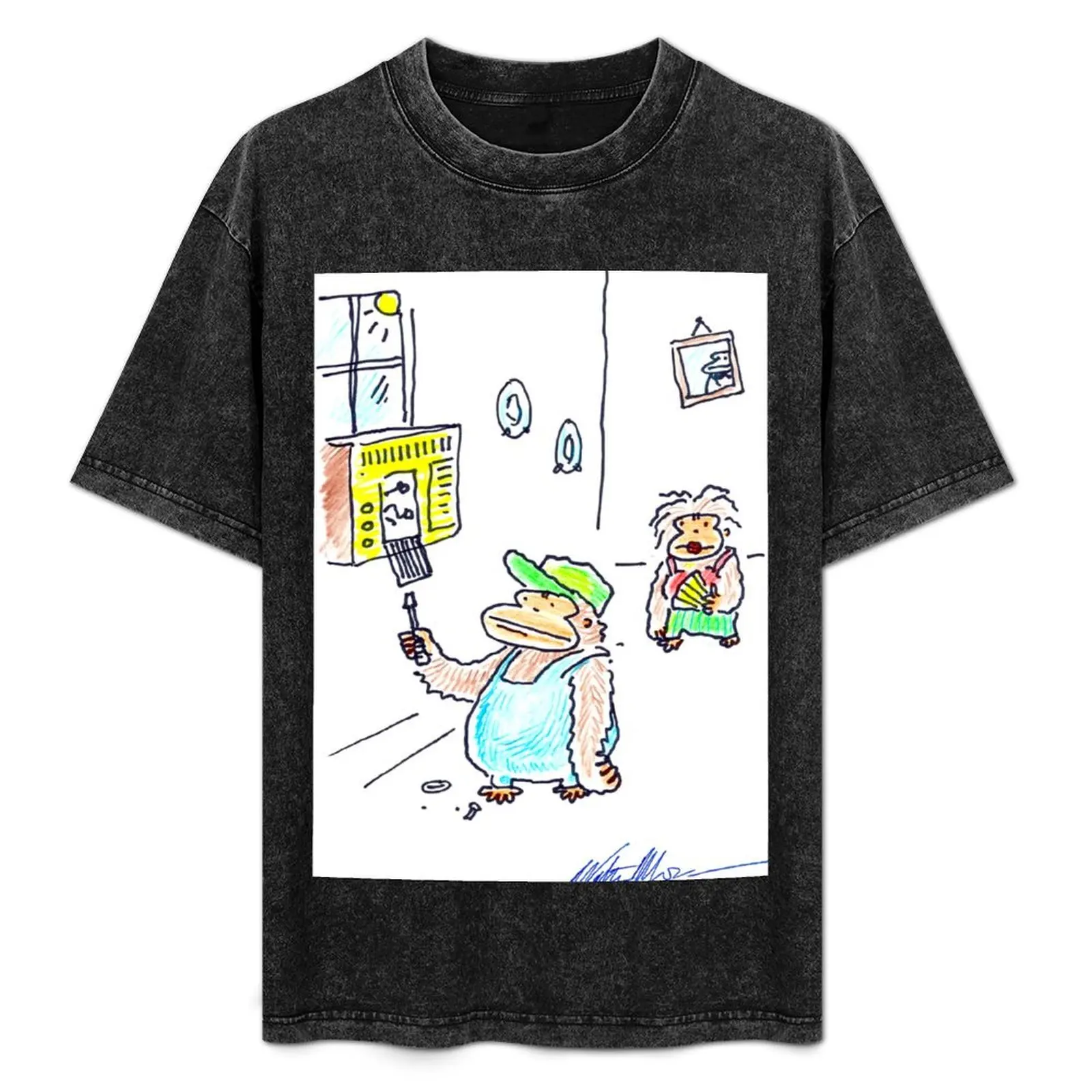 

Air Conditioner Repair Ape T-Shirt Soft Stretch Short Sleeve Top