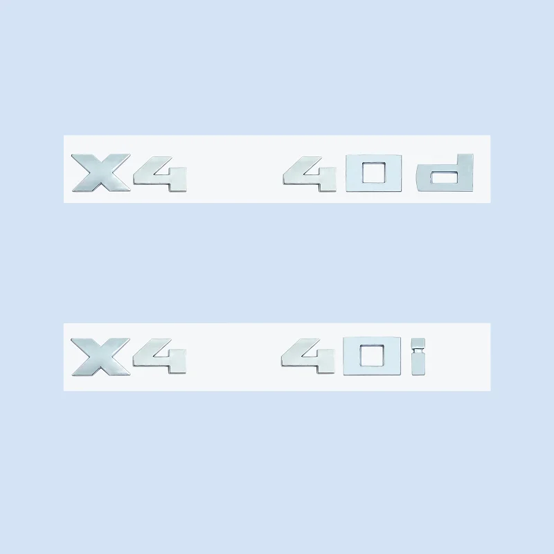 Chrome Black 3D Numbers M X4M40i X4M40d X4M50d X4 M40d M40i ABS Emblem for BMW X4 Series F26 G02 Car Trunk Badge Logo Sticker
