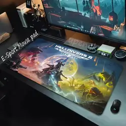 Gaming Helldivers 2 HD Mouse Pad XXL Non-Slip Rubber Keyboard Desk Mat 40x90cm Play Mat PC Office Accessories Lock Edge Mousepad