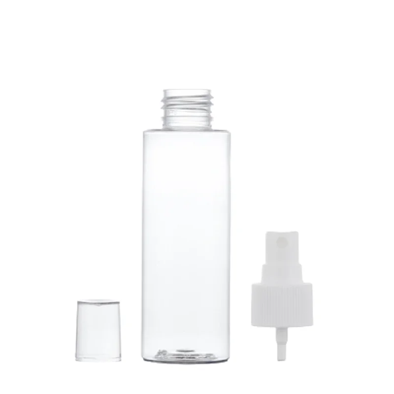 20Pcs Mist Spray Bottle Plastic Pump With Clear Cover Flat Shoulder 100ml 120ml 150ml 200ml 250ml Container Refillable Bottles