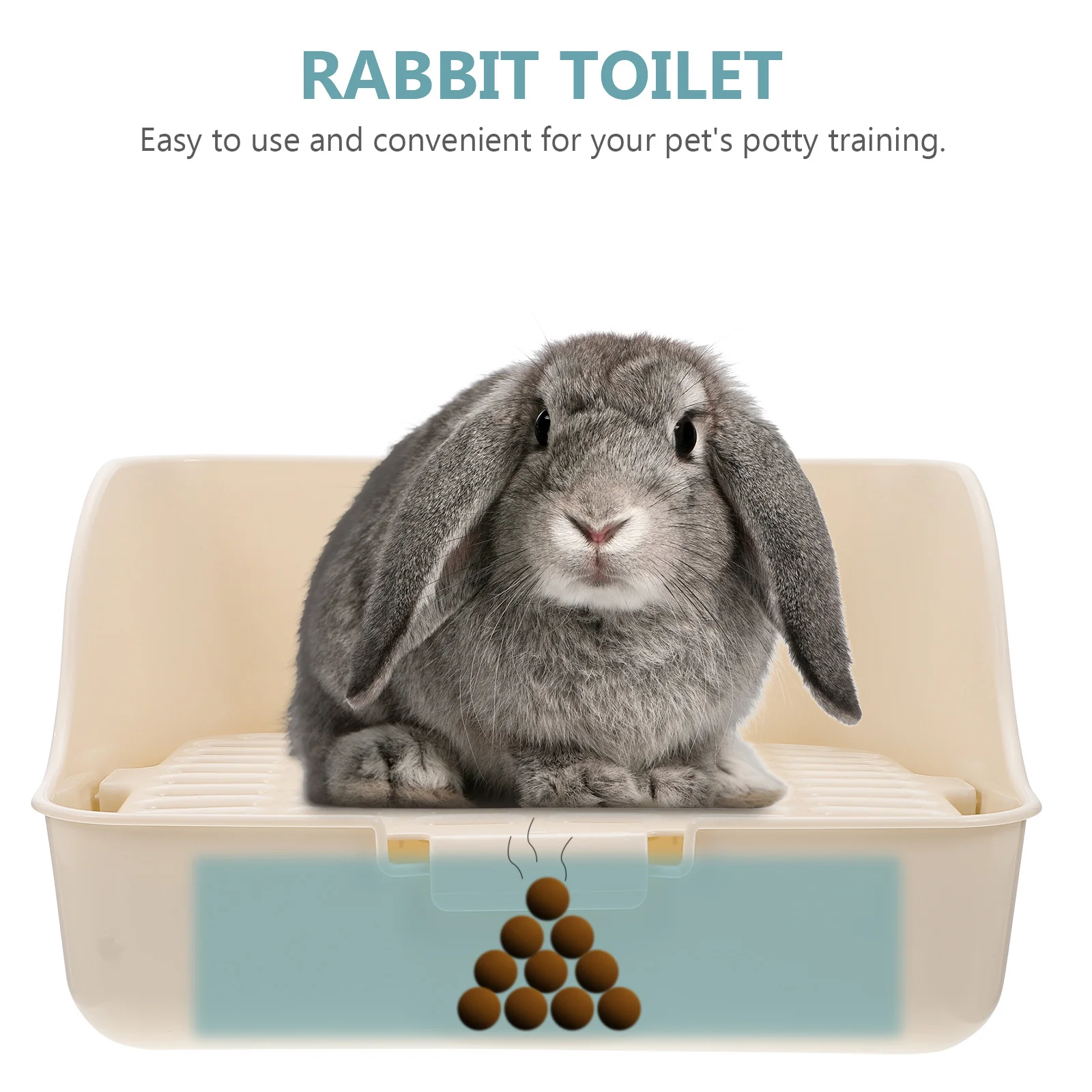 

Rabbit Toilet Small Toilet For Bunny Guinea Pig Hamster Rat Chinchilla Pet Lightweight Litter Tray Pet Supply