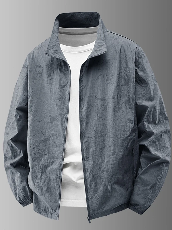 

Мужская легкая повседневная ветровка для весны и осени, модная летняя однослойная куртка, одежда для защиты от солнца