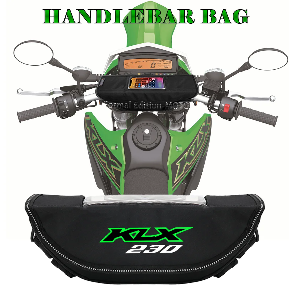 

For Kawasaki KLX 230 KLX 140 KLX 300 2023 Dustproof and Waterproof Motorcycle Steering Wheel Navigation Bag