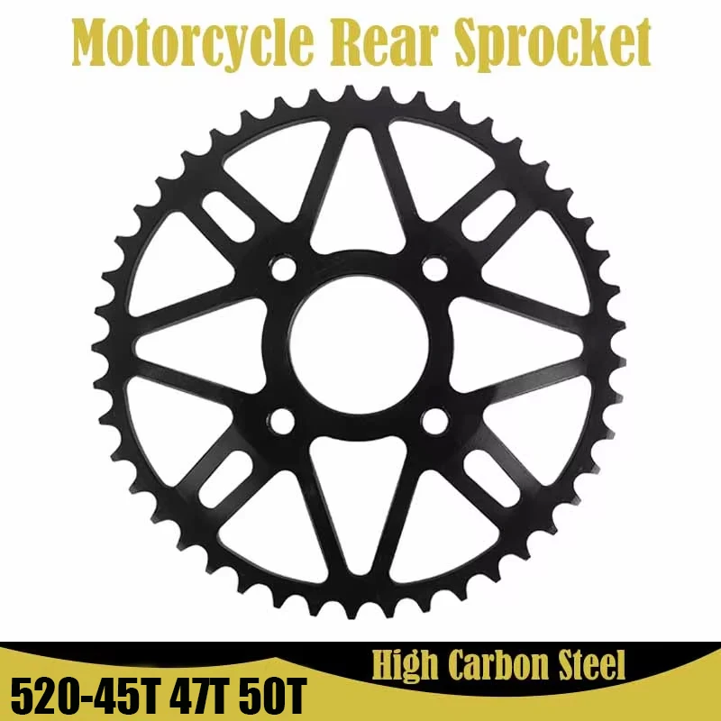 Pignon arrière de moto 520 45T 47T 49T pour KAYO K1 K2 T2520-45T tout-terrain course HePbak156 vélo de saleté électrique