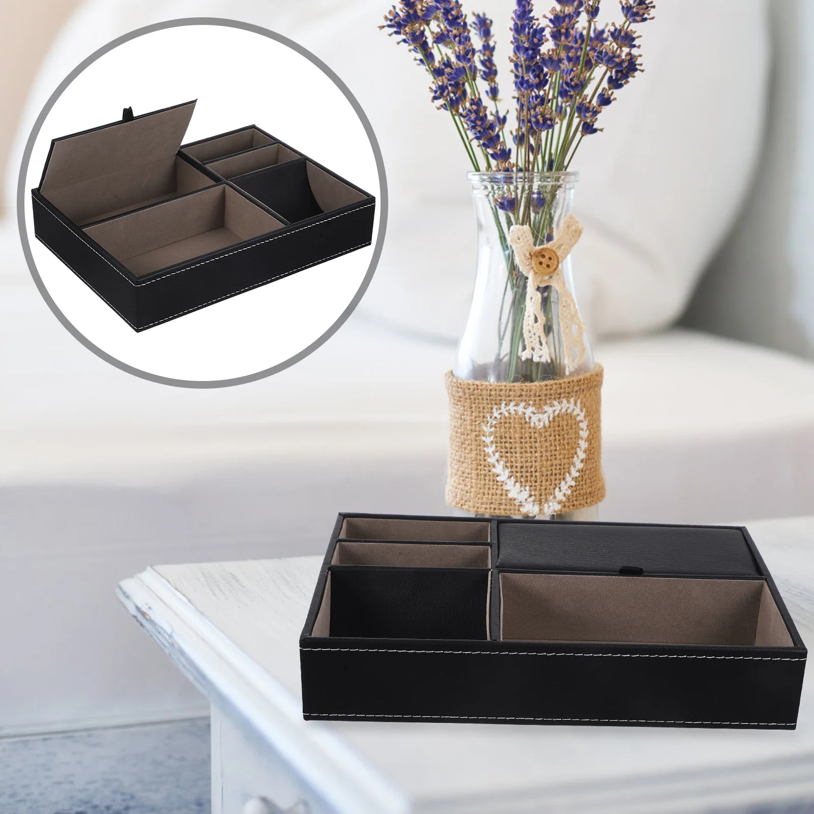 

Rustic Retro Storage Box Jewelry Organizer Dresser Nightstand Decorative Treasure Case For Bedroom Office Gift With Durable Wear