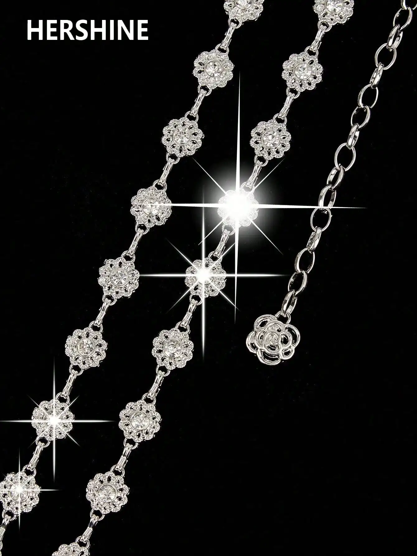 HERSHINE قطعة واحدة من قلادة الخصر المجوفة المزخرفة بالزهور للسيدات، بسيطة ومتعددة الاستخدامات، هدية العيد للهالوين