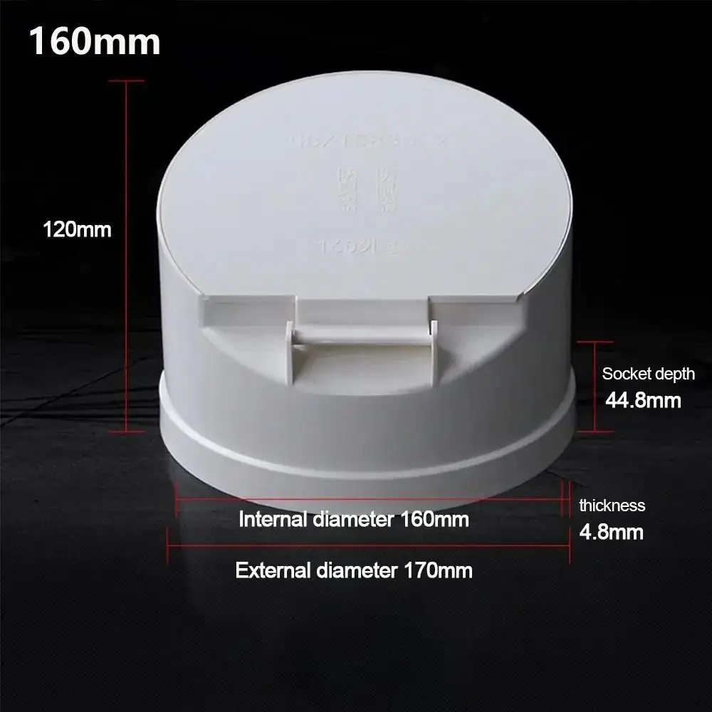 

PVC Drain Pipe Rain Pipe Cap Sewage Pipe Large Displacement Anti-rat Cover White PVC Pipe Septic Tank Anti-odor Cover