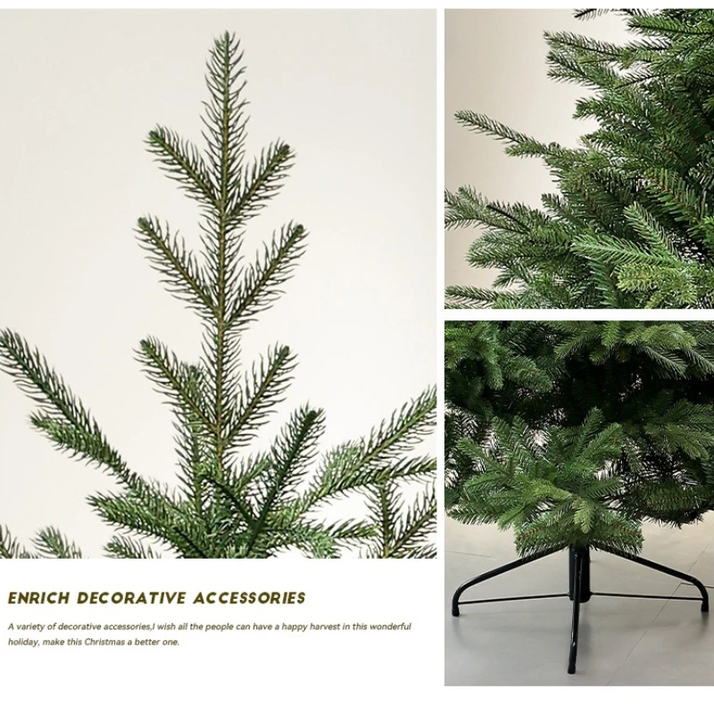 大型クリスマスツリー PE + PVC 素材内蔵 LED ライトクリスマスツリー 120 センチメートル-210 センチメートルクリスマス装飾家の装飾