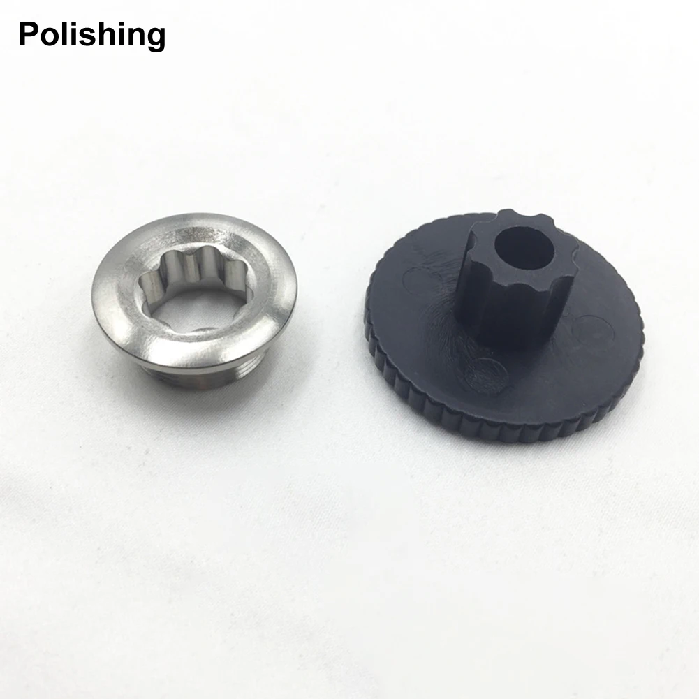 Biking Maintenance Silver Fixing Bolt Bicycle Crank Fixing Bolt Bicycle Crank Cover Nut Diameter 20mm Nut Length 8mm