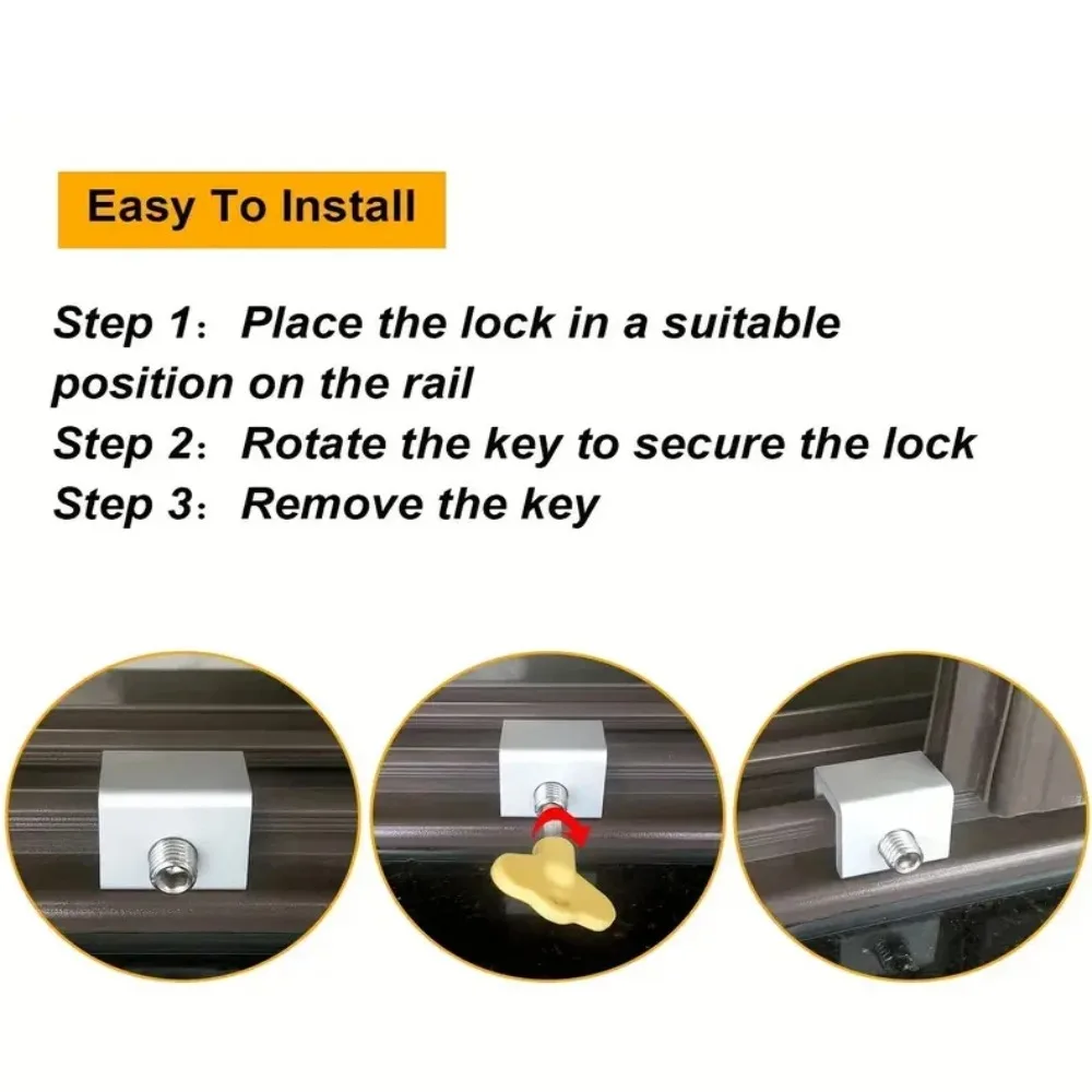 Durable Aluminum Alloy Sliding Window Locks Child Protection Adjustable Anti-Theft Limit Device Baby Safety Security Lock