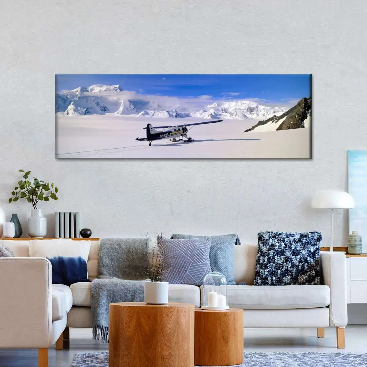 Scout Bush Airplane Canvas Print Painting Poster Home Decor Wall Art Decoration Picture For Living Room Sofa Frameless