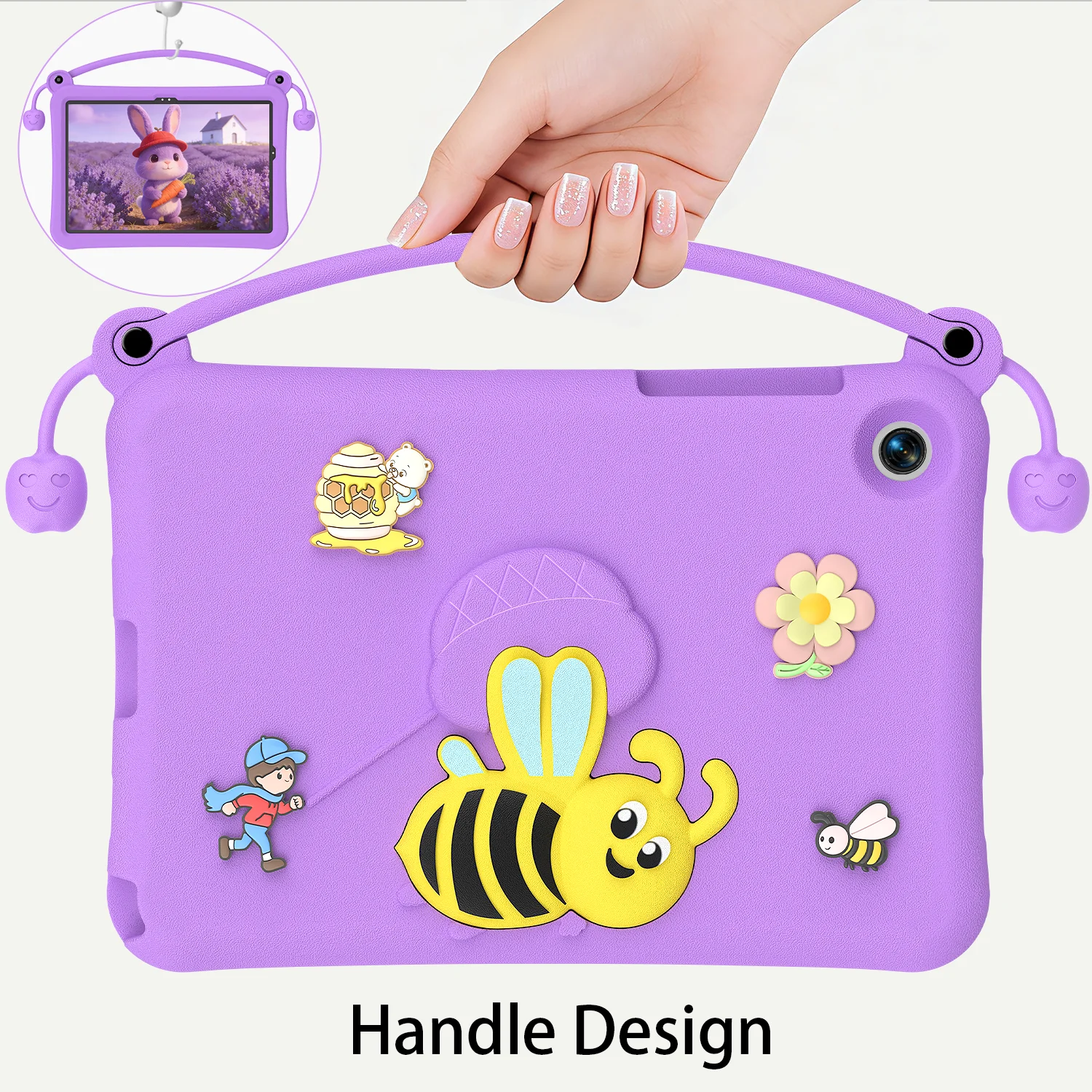 Case for Samsung Galaxy Tab A11+ Plus 2026/ A9 Plus 11in 2023 Durable Shockproof Lightweight Handle Stand Cute Protective Cover