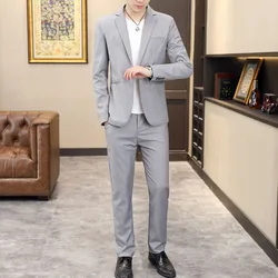 suit for men business work slim-fit professional suit Formal suit for college students interview coat Wedding best man