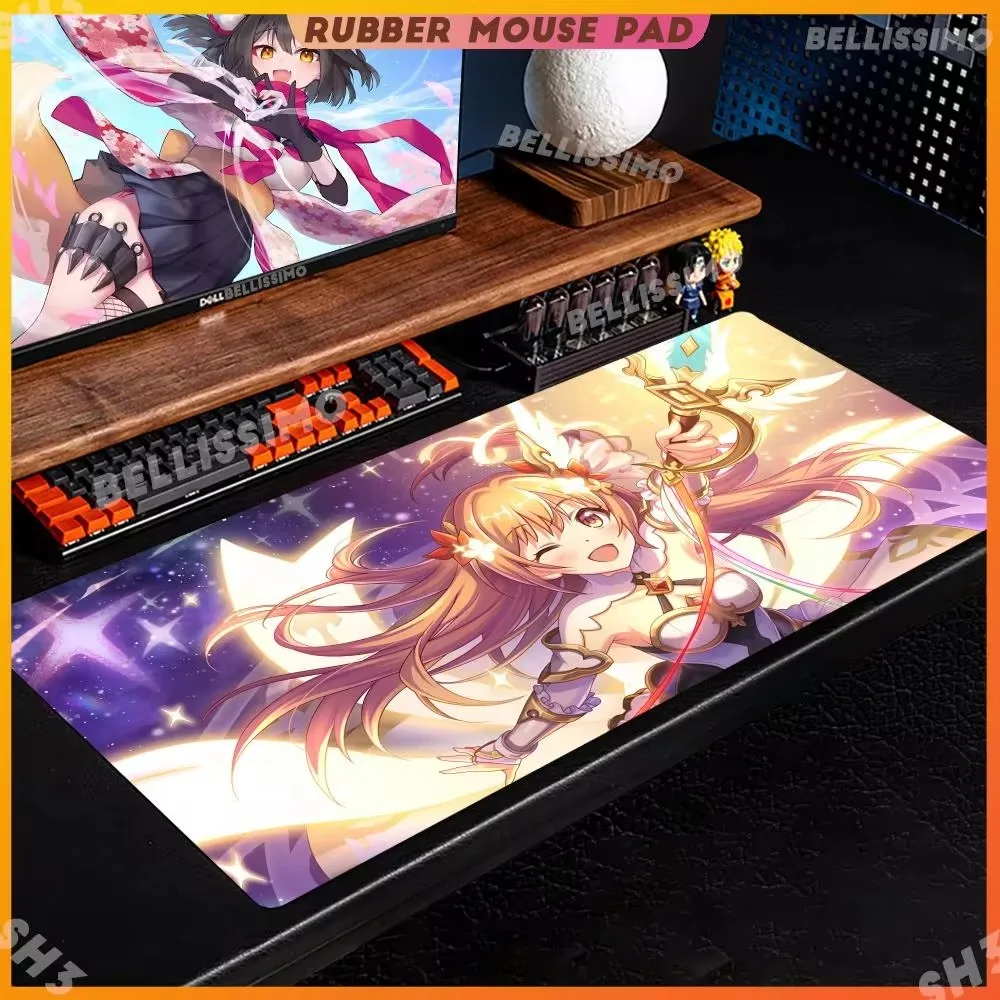 P_princess C_connect R_reDive Mouse Pad Non-Slip Mouse Pad Gamer Rubber Edge Locking Mousepads Game Play Mats For Notebook PC