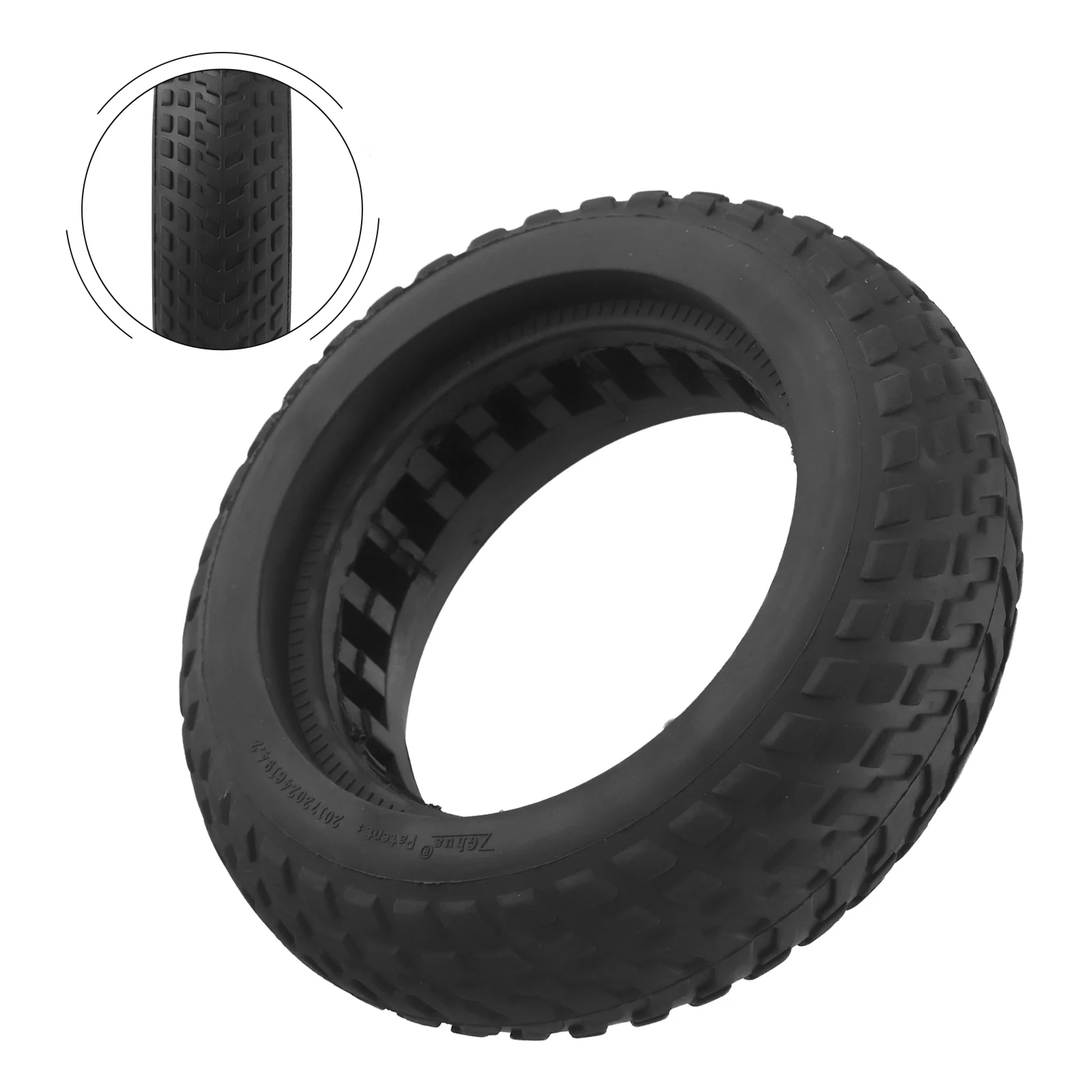 6x1.6 Scooter Tire 6 Inch Solid Tire Sleek Black Color Wear-resistant Comfortable Scooter Maintenance Practical